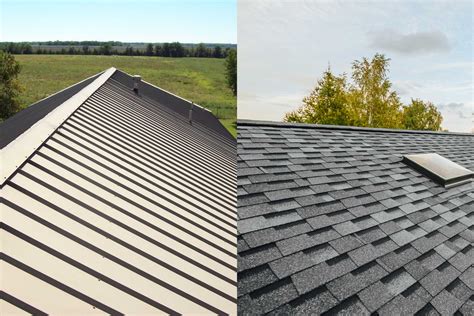 house with metal and shingle roof|metal shingles cost vs asphalt.